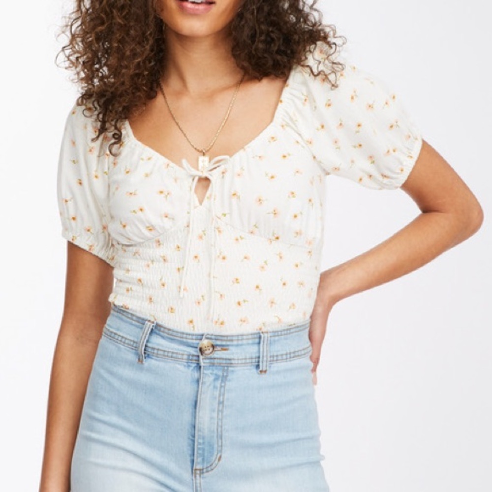 Smocked Floral Top, Billabong